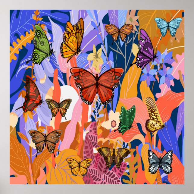 Butterfly Garden Poster (Front)