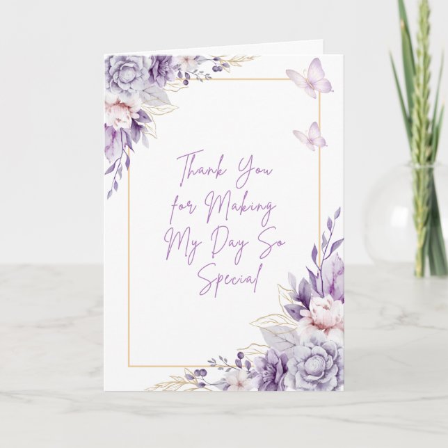 Butterfly Garden Thank You Card (Front)
