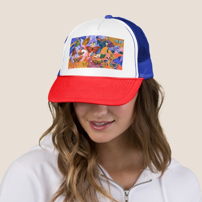 Butterfly Garden Trucker Hat (In Situ)