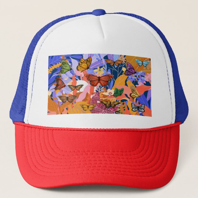 Butterfly Garden Trucker Hat (Front)