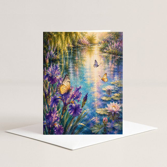 Butterfly Garden Watercolor Note Card (Creator Uploaded)