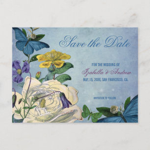Butterfly Garden Wedding Save the Date Announcement Postcard