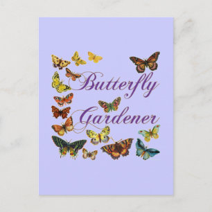 Butterfly Gardener Saying Postcard