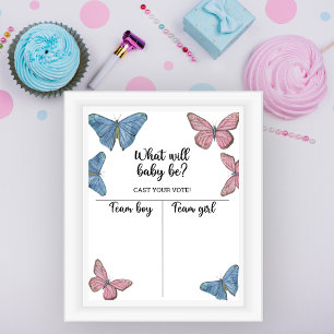 Butterfly - Gender reveal Boy or Girl chart