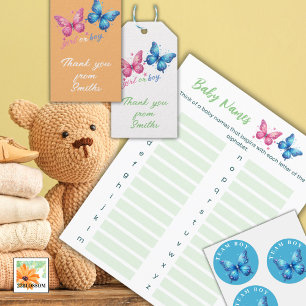 butterfly Gender Reveal Party Baby Names