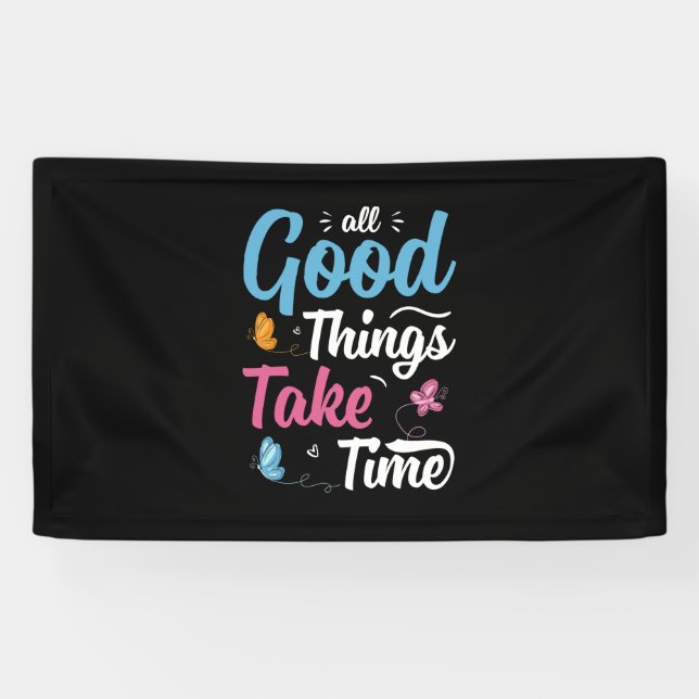 Butterfly Gift | All Good Things Take Time Banner (Horizontal)