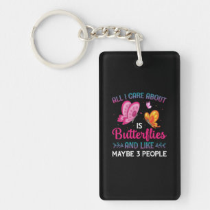 Butterfly Gift   All I Care About Is Butterflies Key Ring