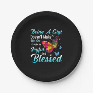 Butterfly Gift Being A GiGi Paper Plate