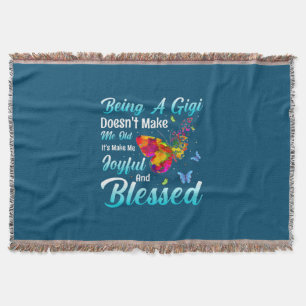 Butterfly Gift Being A GiGi Throw Blanket