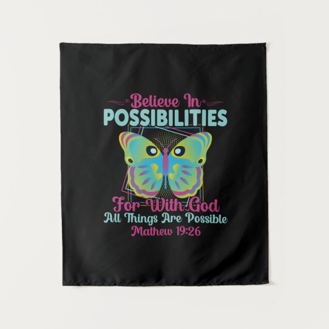 Butterfly Gift | Believe In Possibilities Tapestry (Front)