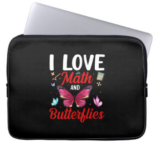 Butterfly Gift I Love Math And Butterflies Laptop Sleeve