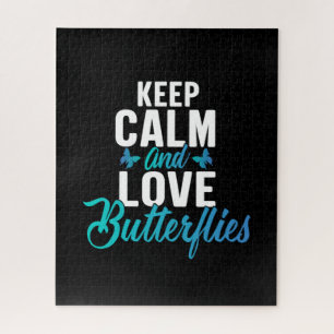 Butterfly Gift Keep Calm And Love Butterfly Jigsaw Puzzle