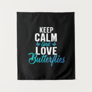 Butterfly Gift Keep Calm And Love Butterfly Tapestry