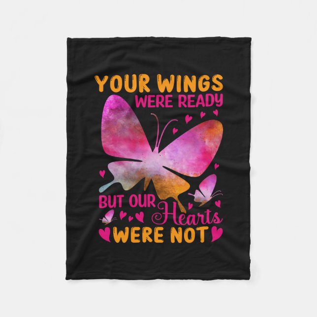 Butterfly Gift | Our Wings Were Ready Fleece Blanket (Front)