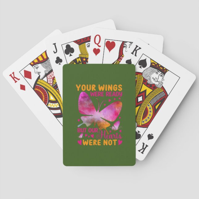 Butterfly Gift | Our Wings Were Ready Playing Cards (Back)