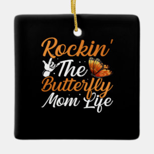 Butterfly Gift   Rockin The Butterfly Ceramic Ornament