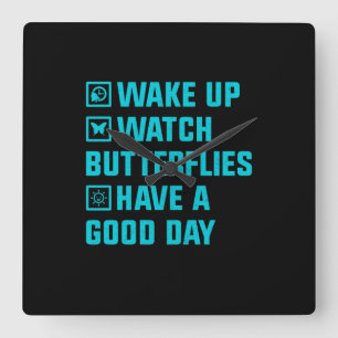 Butterfly Gift   Wake Up What Butterfly Square Wall Clock