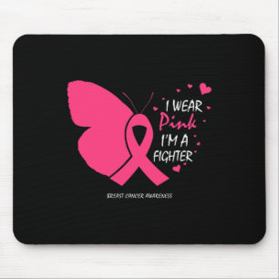 Butterfly Gifts I Wear Pink Fighter Breast Cancer Mouse Pad