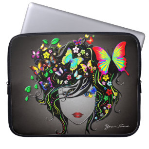 Butterfly Girl 1 Laptop Sleeve