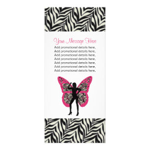 Butterfly Girl and Zebra Print Rack Cards