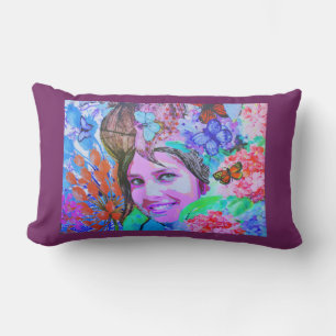 Butterfly girl lumbar cushion