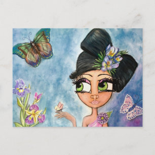 Butterfly Girl Postcard