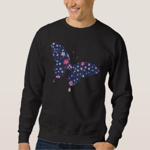 Butterfly Girl Who Loves Butterflies Cute Flower B Sweatshirt