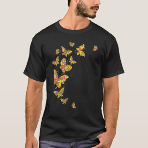 Butterfly Girl Who Loves Butterflies Flower Butter T-Shirt