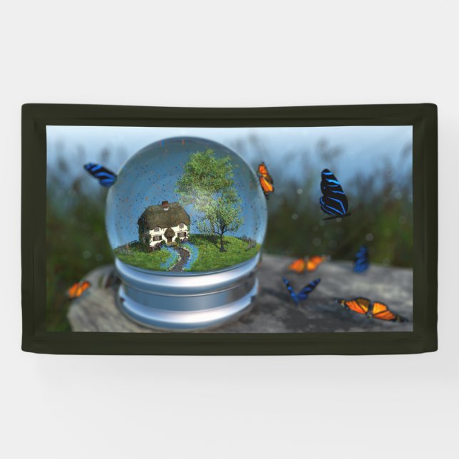 Butterfly Globe Banner (Horizontal)