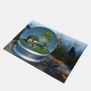 Butterfly Globe Doormat