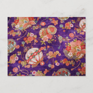 BUTTERFLY GLOBE KIMONO PRINT COLLECTION POSTCARD