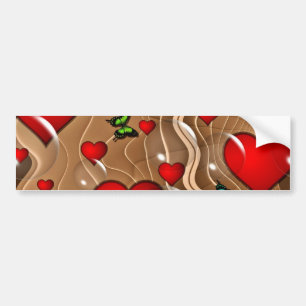 Butterfly & Gold Bumper Sticker
