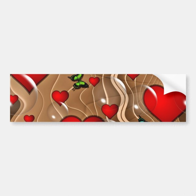 Butterfly & Gold Bumper Sticker (Front)