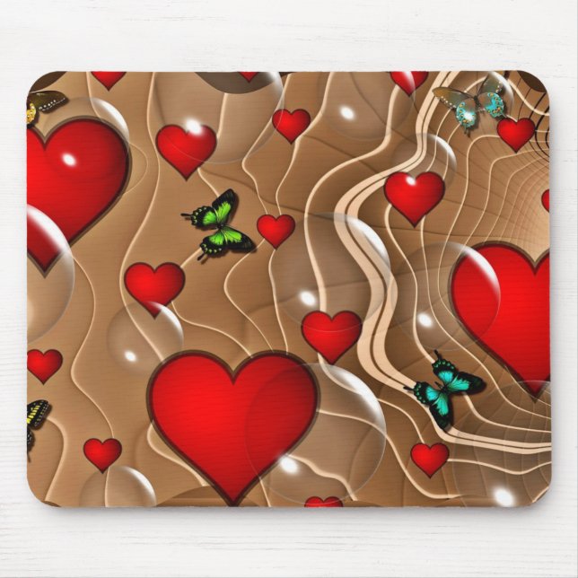 Butterfly & Gold Mouse Pad (Front)
