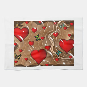 Butterfly & Gold Tea Towel