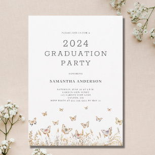 Butterfly Graduation Party Invitation