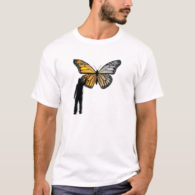 Butterfly Graffiti Funny T-shirt (Front)