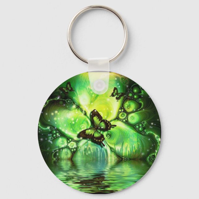 BUTTERFLY GREEN MEDOW KEY RING (Front)