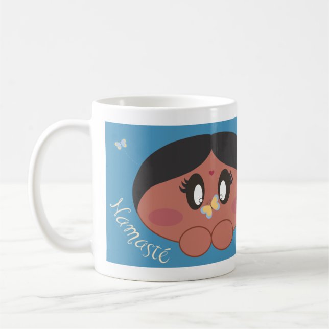 Butterfly Greeting Coffee Mug (Left)