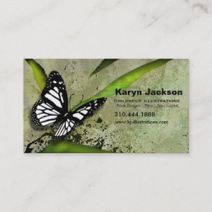 Butterfly Grunge custom designer business card