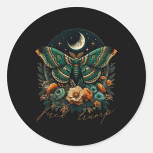 Butterfly Grunge Therian Floral Luna Cottagecore Classic Round Sticker
