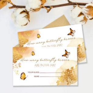Butterfly Guess How Many Butterfly Kisses Enclosure Card
