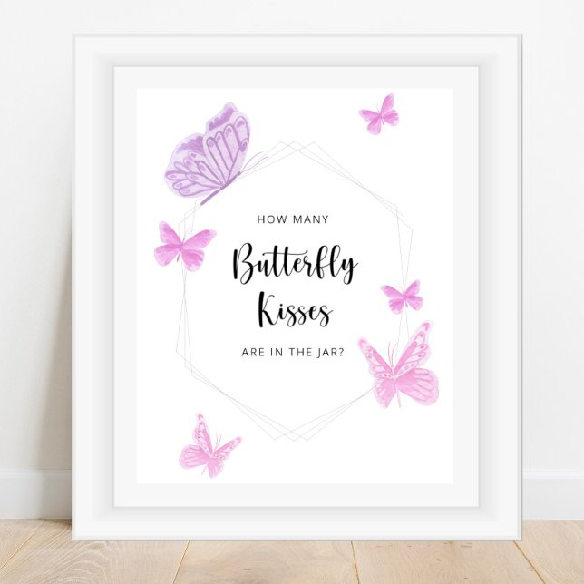 Butterfly guess how many butterfly kisses poster (Creator Uploaded)