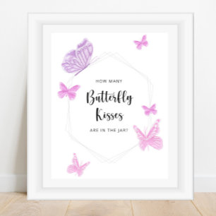 Butterfly guess how many butterfly kisses poster