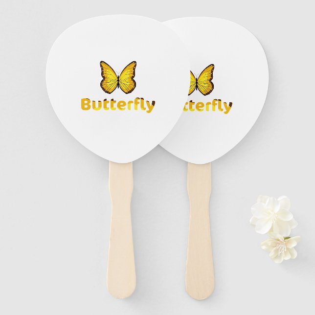Butterfly Hand Fan (Front and Back)