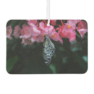 Butterfly Hanging from Flowers Car Air Freshener