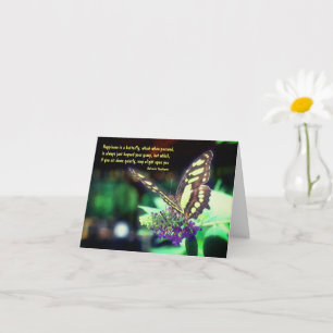 Butterfly Happiness Quote Inspirational Note Card