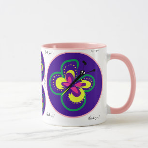 Butterfly Happy Holidays Thank you Coffee Mug
