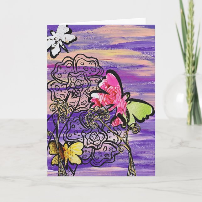 Butterfly Hats greeting card (Front)