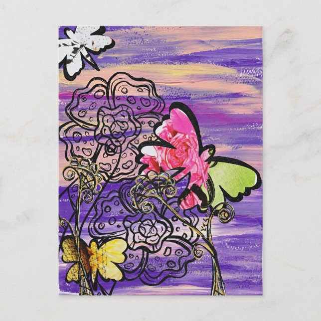 Butterfly Hats postcard (Front)